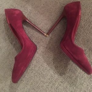 Suede burgundy stiletto